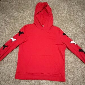 Victoria’s Secret PINK Dog Hoodie Hooded Pullover in Red Size Large